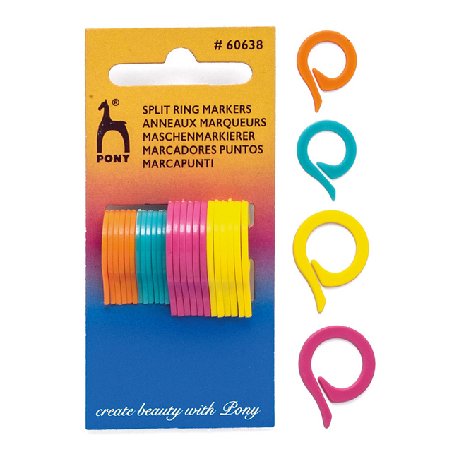 Marqueurs de points à anneau ouvert de différentes tailles - Pony - 24 pcs.  par 2,25 €