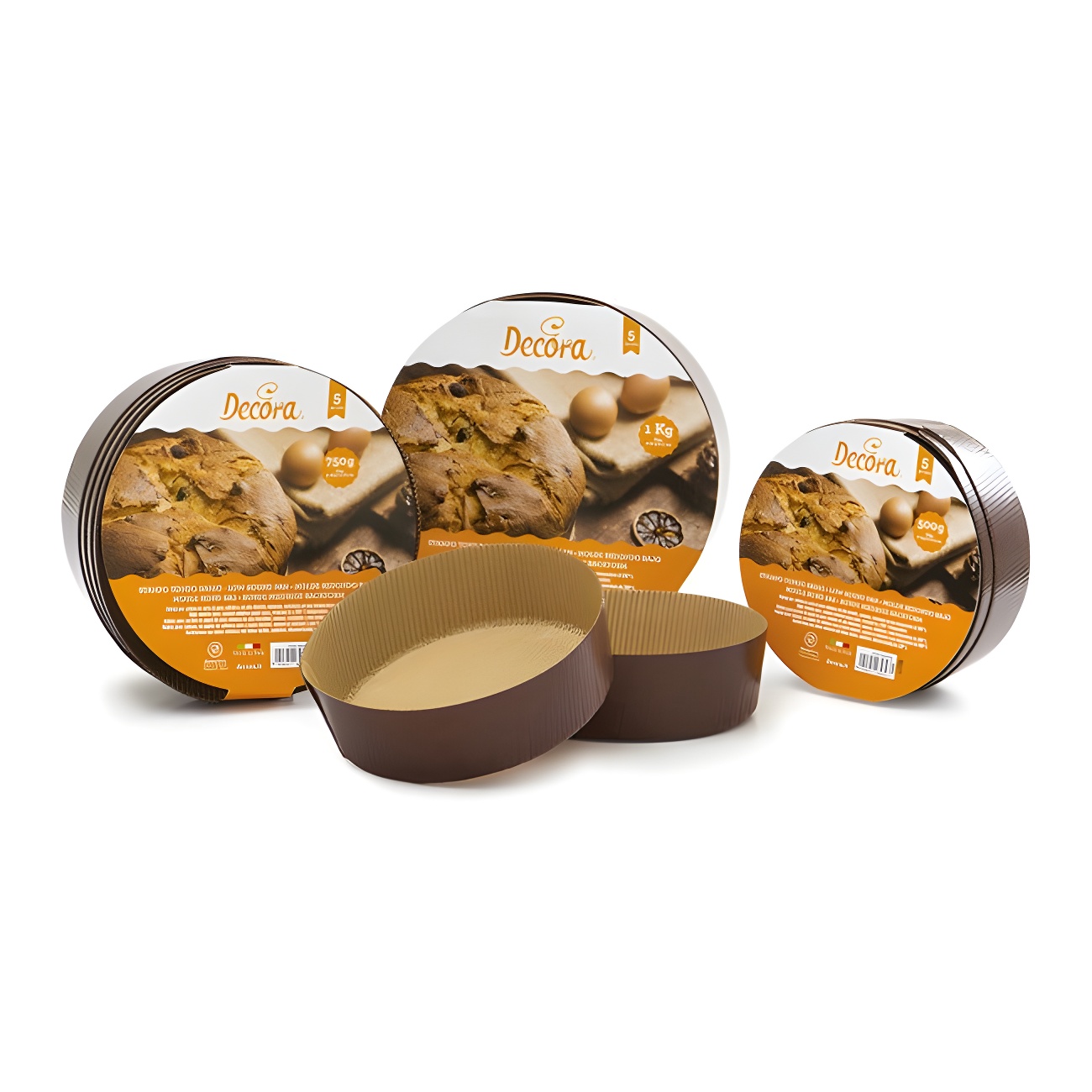 Kit Complet Pour Panettone Maison - 5 Moules 750g + Broche + Sachets, Papier Résistant à La Chaleur 200°C