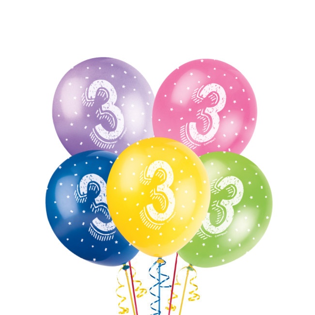 Ballon anniversaire chiffre 5 Pcs