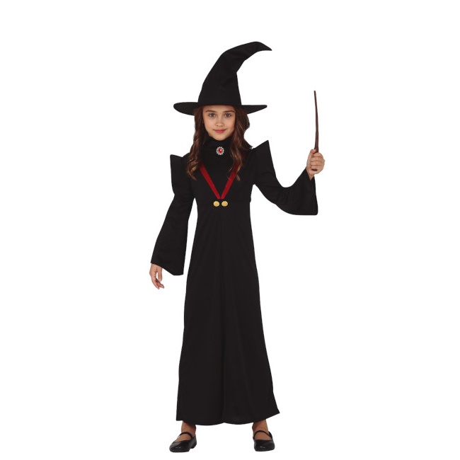 Vista delantera del costume de magicien élégant pour filles en stock