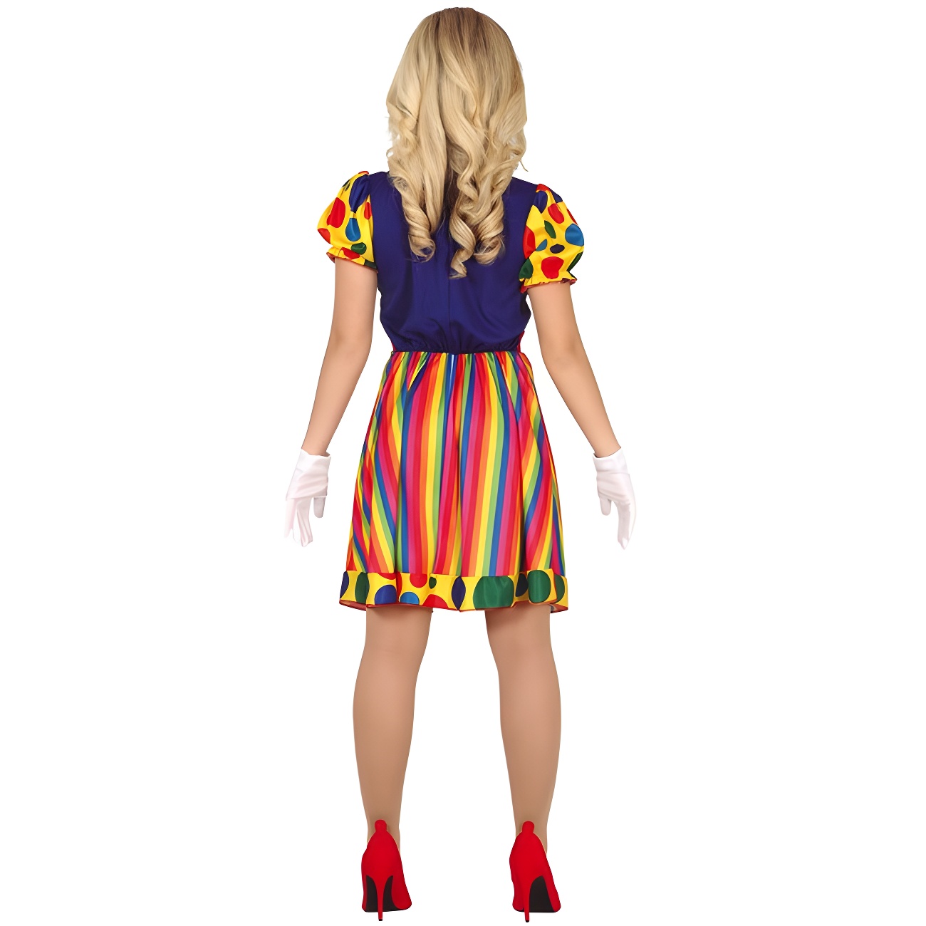 Robe Longue Arc-en-ciel à Volants - Déguisement Catrina Pour Femme Adulte - Style Jour Des Morts / Halloween