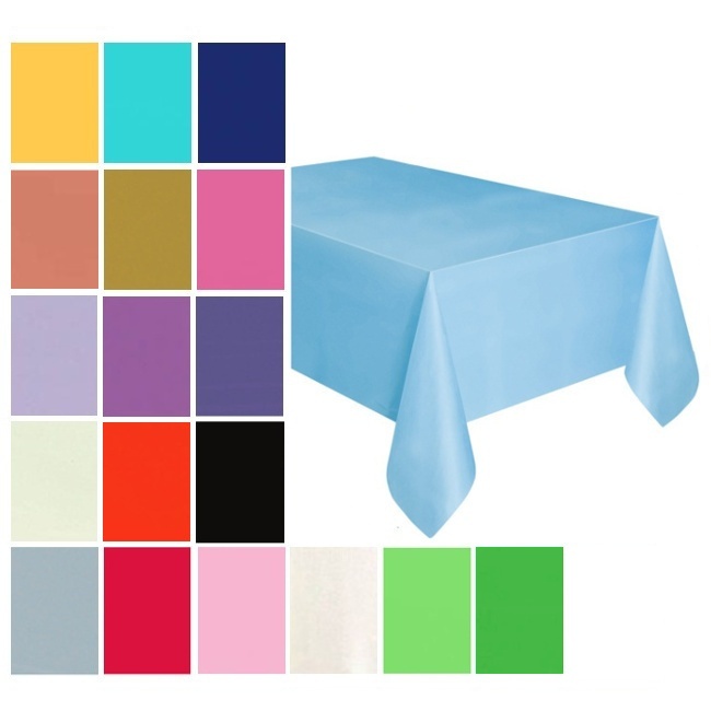 Nappe bleu Aqua, nappe rectangulaire 54 x 108 cm, nappe plastique pour  tables, nappe