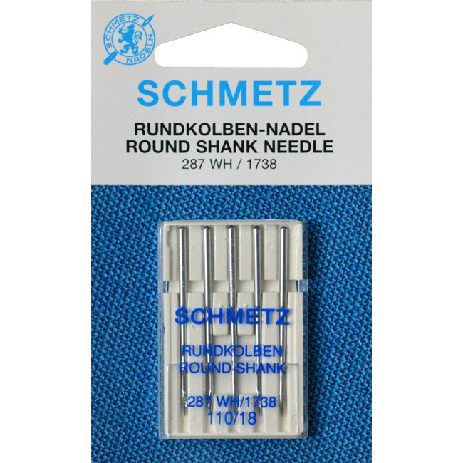 Schmetz Aiguille pour Machine à Coudre 287 WH - 1738 Taille 80 - 5 pces 