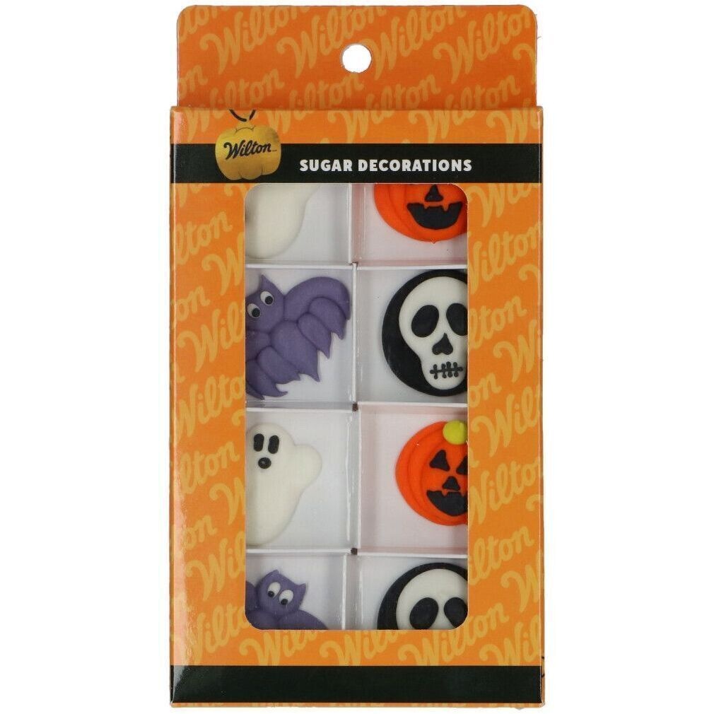 Figurines en sucre d'Halloween de chauve-souris et citrouille - Wilton - 8 pièces - 2