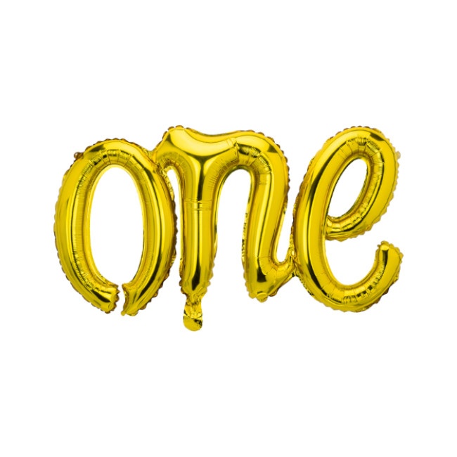 Ballon lettres One de 66 x 37 cm - PartyDeco