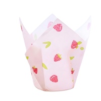 Capsules en papier tulipe pour muffins aux framboises - PME - 24 unités