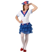 Déguisement de marinière bleu pour fille