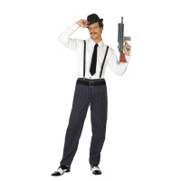 Costume de gangster avec bretelles pour hommes