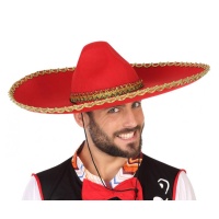 Sombrero rouge mexicain - 59 cm
