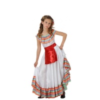 Costume mexicain rayé pour filles