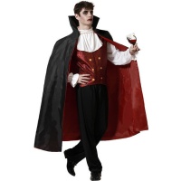 Costume de comte-vampire avec cape pour hommes