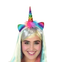 Serre-tête licorne multicolore