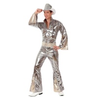 Déguisement style disco argenté pour hommes