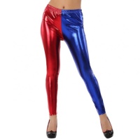 Leggings bleus et rouges Harley Quinn