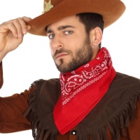 Foulard de cow-boy rouge - 55 x 55 cm