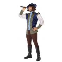 Costume médiéval bleu pour hommes