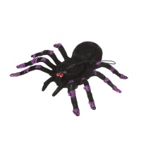 Lot de 2 araignées noires à paillettes violettes - 8 x 12 cm