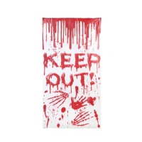 Poster pour porte KEEP OUT ensanglanté - 76 x 152 cm