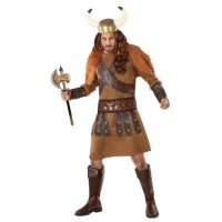 Déguisement de Viking nordique brun pour hommes