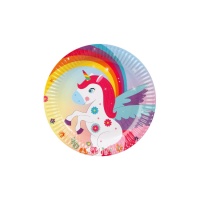 Assiettes Licorne 18 cm - 6 unités