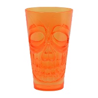 Verre avec visage de squelette de 15 x 9 cm - 1 unité
