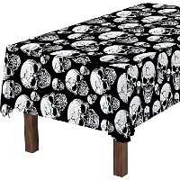 Nappe noire à têtes de mort de 1,37 x 2,74 m