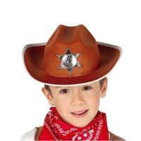 Chapeau de shérif pour enfants - 50 cm