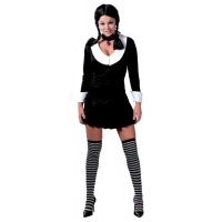 Costume de fille de famille effroyable avec robe pour adultes