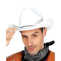 Chapeau de cow-boy blanc - 57 cm