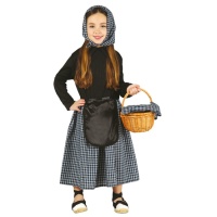 Costume de fille châtaigne avec écharpe à carreaux pour filles