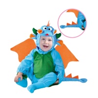 Costume de dragon bleu pour bébé