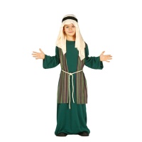 Costume hébreu avec foulard vert pour enfants