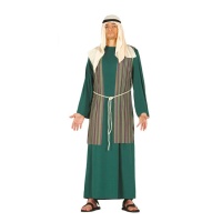 Costume hébreu avec écharpe verte pour adultes