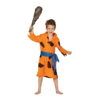Costume d'homme des cavernes orange pour enfants avec ceinture
