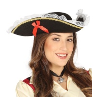 Chapeau de pirate pour femme - 58 cm