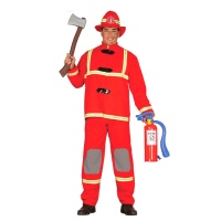 Costume de pompier avec chapeau pour hommes