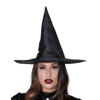 Chapeau de sorcière noir pour adulte - 56 cm
