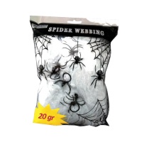 Toile d'araignée blanche - 20 gr