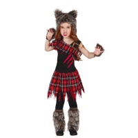 Costume de loup à carreaux pour filles