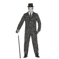 Costume élégant de squelette avec os pour hommes