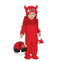 Costume de bébé monstre rouge