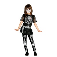 Costume de squelette de luxe pour filles