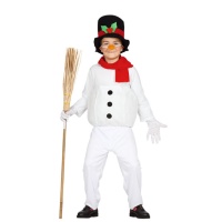 Costume de bonhomme de neige avec écharpe et chapeau pour enfants