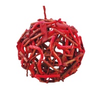 pendentif boule de Noël de 12 cm avec bûches