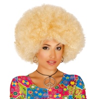 Perruque afro blonde