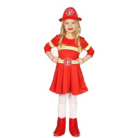 Costume de pompier avec chapeau pour filles