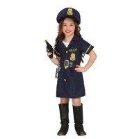 Costume de police avec casquette pour filles