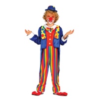 Costume de clown multicolore pour enfants
