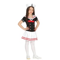 Costume de marin noir et blanc pour filles