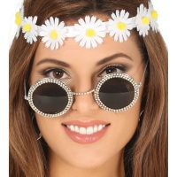 Lunettes rondes avec strass